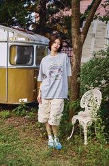 26SS★ピーチ サマー ピグメント ショートスリーブ Tシャツ