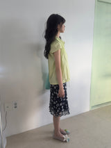 Sheer Floral Midi Skirt (2sizes)