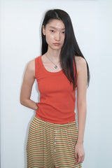 Basic Ribbed Sleeveless (Orange)