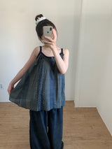 Humming Patchwork sleeveless (2color)