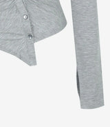 Jelly Button Asymmetric Ruched Top