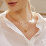 [worn by kim heejae gfriend sowon] gold linked 14k gold plating + 925 silver necklace N062-02G