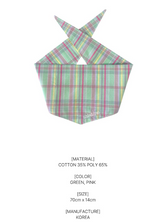 Vintage check dog bandana