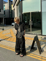 スティッチディグスナップワイドパンツ　2色