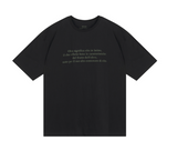 [mnem] オリーブプリントのオーバーサイズTシャツ(black)
