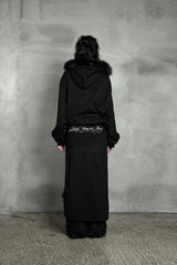 ローズカットアウトスカート #ブラック (FLEECE LINED)