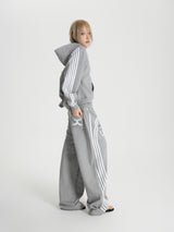SEXXDEVIL Dual-Waist Striped Sweatpants