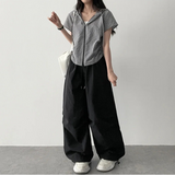 Tive Parasuit Shirring Rustle String Wide Pants