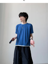 [1+1] パステルレイヤードショートスリーブTシャツ
