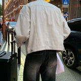 LMN Dape China Crop Denim Jacket (white gray)