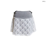 (2color) Lace Flare Layered Shorts