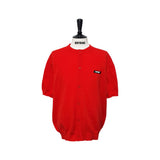 Red Round Short Sleeve Cardigan