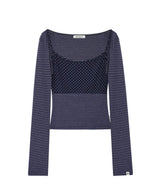 MIXED PATTERN CAMI & BOLERO SET NAVY