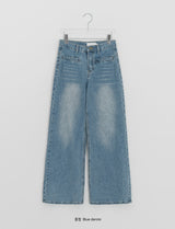 Picat Pocket Straight Denim Pants