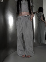 low-rise ring pants (2color)
