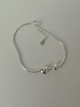 Swing heart bracelet (silver)
