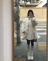 トリアンウールハイネックハーフコート ストラップセット