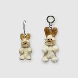 [made] cream rabbit keyring m size