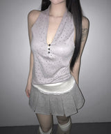 dot halter top (3colors)