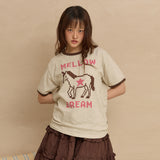 MELLOW DREAM ユニコーンリンガー ハーフスリーブTシャツ