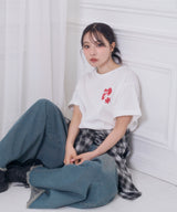 UNISEX ハートプリントT ホワイト