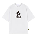 ホーリーフラワー オーバーフィット 半袖Tシャツ_WHITE