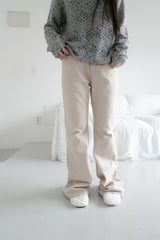 basic semi boots-cut pants(2colors)