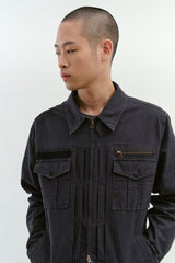 ビンテージウォッシュド5ポケットワークジャケット (Washed Navy)