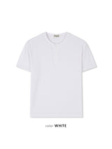 [1+1] Ribbed Muscle Henley Neck