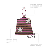 CONFUN 25SS original patch texture striped beaded halter strap