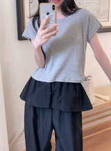 テナベーシック半袖クロップTシャツ (5color)