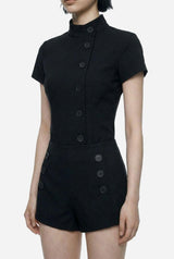 Mode button t-shirt