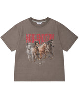 Hazzard004 ノーブルモーションTシャツ/ブラウングレー