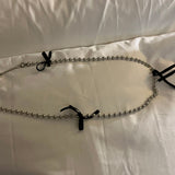  Metal Silver Waist Chain Belt Marmot/Ribbon/Rose (Choose 1 of 3)