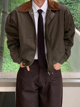 Corduroy Collar Work Jacket