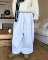 Dion brushed wide jogger pants