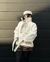 [안감누빔] Caramel double short coat