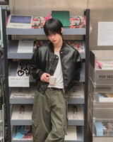 With Biker Leather Jacket
