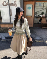 [ORIGINAL] Peb Stripe Knit Cardigan