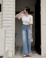 Rojae wide denim pants