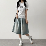 メリピンタックデニムバミューダショーツ [ショート & ロングセレクション*]