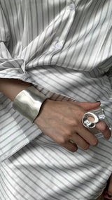 Matt big BOLD shape bangle