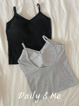 a cap-in cotton sleeveless shirt(3color)