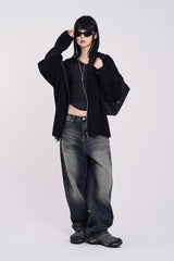 Scope deep blue wide denim pants
