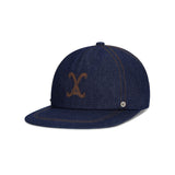 VA Curved Denim Stitch Detail 5Panel Ball Cap / Indigo