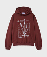 Provence lavender heritage stamp hoodie burgundy