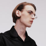 Knouun polygon titanium glasses CODE. 102. E Silver