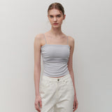 シャーリングキャップノースリーブ LIGHT GRAY