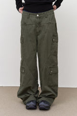 Flat Cargo Washed Pants