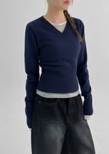 [MADE] Glue V-neck Knit